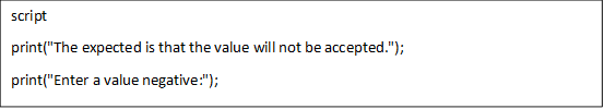 script
print("The expected is that the value will not be accepted.");
print("Enter a value negative:");
getposvalue(value);
print("Value: %G",value);
